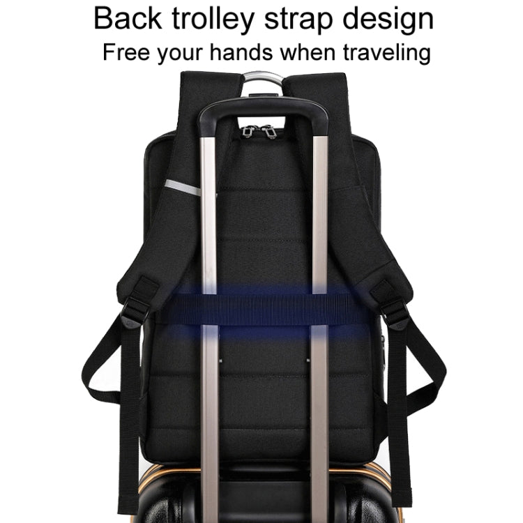 SKV BLB21282 Men Business Duty Traveling Double Shoulder Bag Lightweight Large Capacity Laptop Backpack(Gray) - Backpack by SKV | Online Shopping South Africa | PMC TechLife | Buy Now Pay Later Mobicred