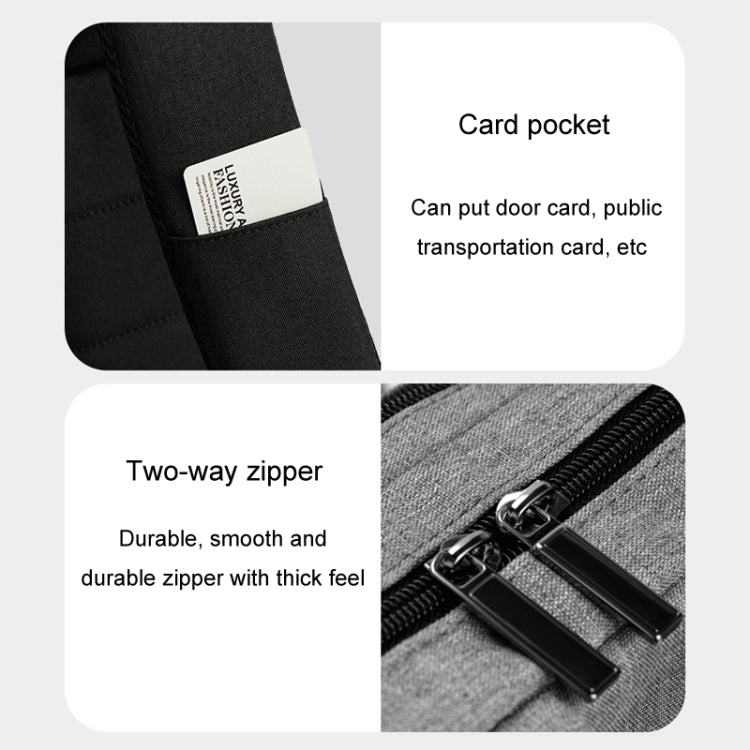 SKV BLB21282 Men Business Duty Traveling Double Shoulder Bag Lightweight Large Capacity Laptop Backpack(Gray) - Backpack by SKV | Online Shopping South Africa | PMC TechLife | Buy Now Pay Later Mobicred