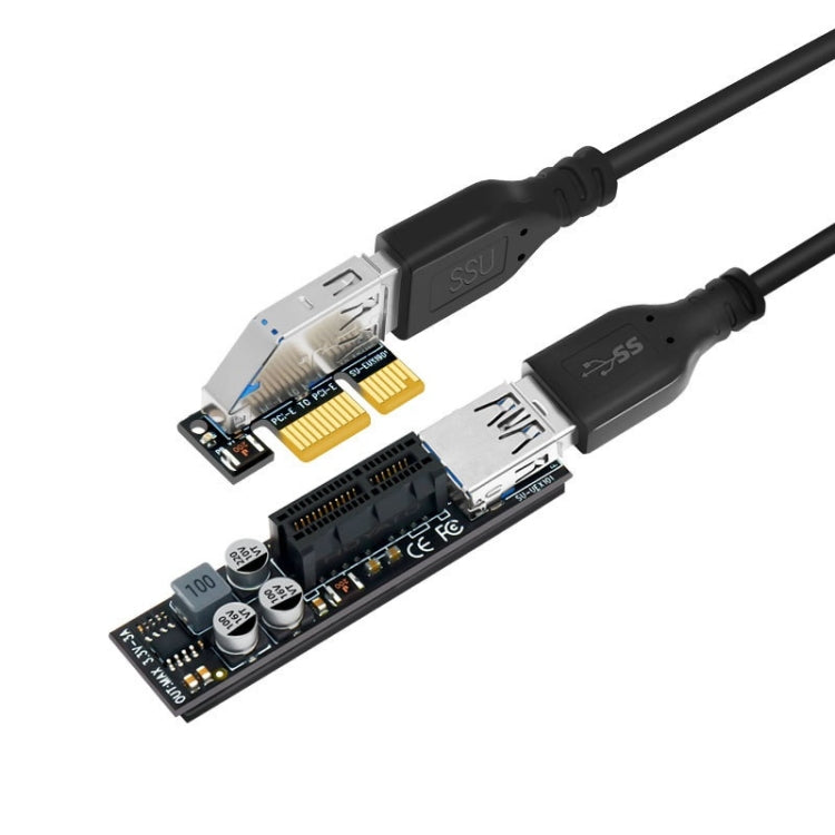 SSU PCI-E To X1 Interface Extension Cable, Length: 0.3m - PCIE Cable by SSU | Online Shopping South Africa | PMC TechLife | Buy Now Pay Later Mobicred