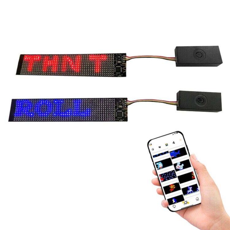 155 X 32mm Hat Backpack Vest Bluetooth LED Flexible Multi-Language Advertising Display Screen(Red) - free shipping - PMC TechLife - Order now!