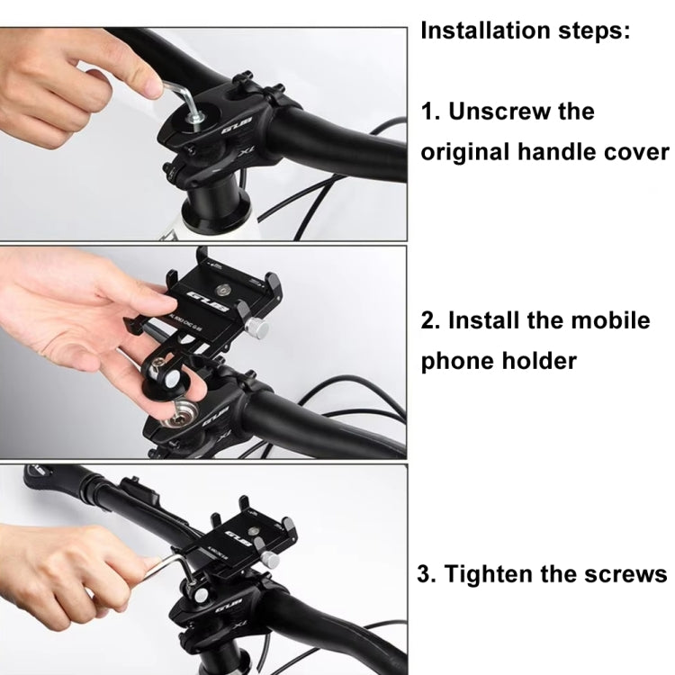 GUB G-95 Bicycle Mobile Phone Holder Bicycle Navigation Handlebar Bowl Cover Mount(Black) - Holders by GUB | Online Shopping South Africa | PMC TechLife | Buy Now Pay Later Mobicred