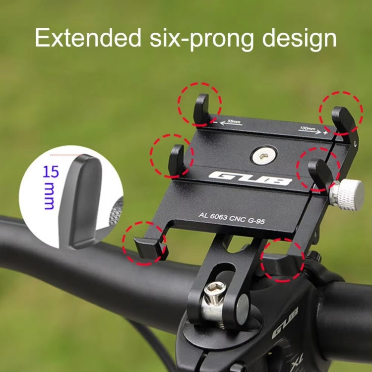 GUB G-95 Bicycle Mobile Phone Holder Bicycle Navigation Handlebar Bowl Cover Mount(Black) - Holders by GUB | Online Shopping South Africa | PMC TechLife | Buy Now Pay Later Mobicred