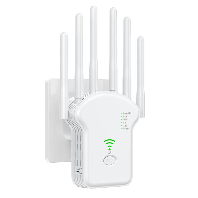 Urant U13 1200Mbps 2.4G/5G Dual Band WiFi Repeater Signal Amplifier US Plug White - Broadband Amplifiers by Urant | Online Shopping South Africa | PMC TechLife | Buy Now Pay Later Mobicred