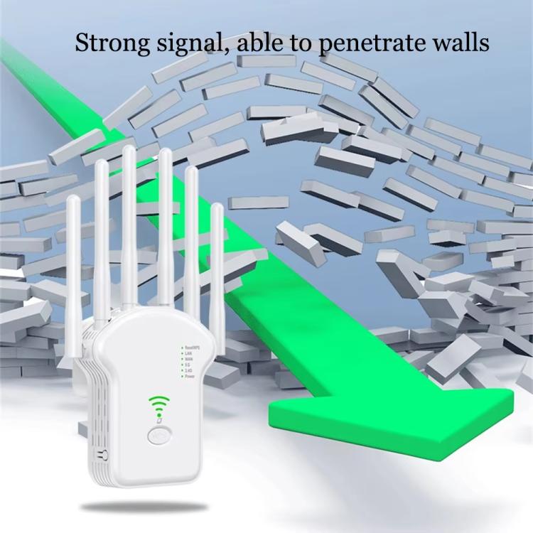 Urant U13 1200Mbps 2.4G/5G Dual Band WiFi Repeater Signal Amplifier EU Plug Black - Broadband Amplifiers by Urant | Online Shopping South Africa | PMC TechLife | Buy Now Pay Later Mobicred