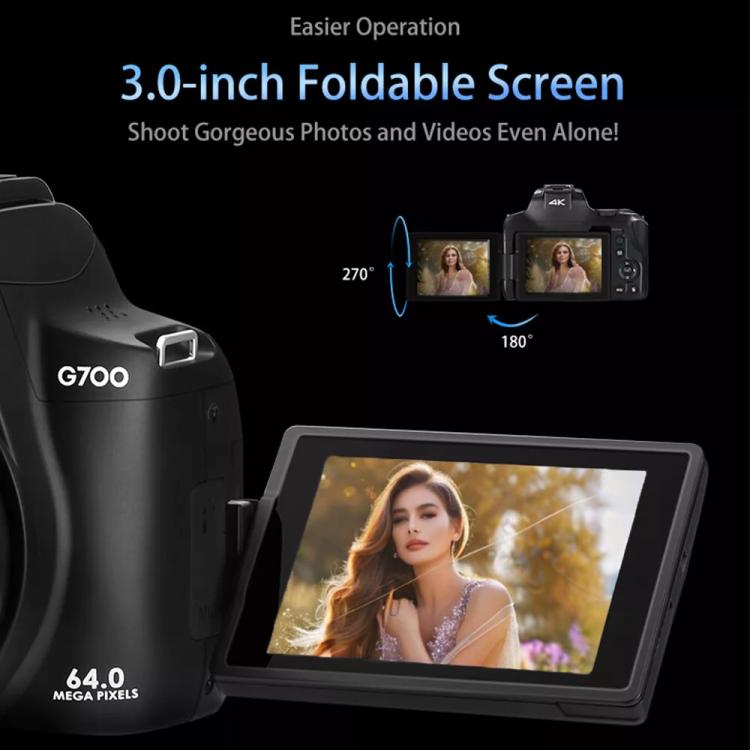 Ordro 4K Ultra HD Rotating Screen Optical Zoom Digital Camera - free shipping - PMc TechLife - Order now!