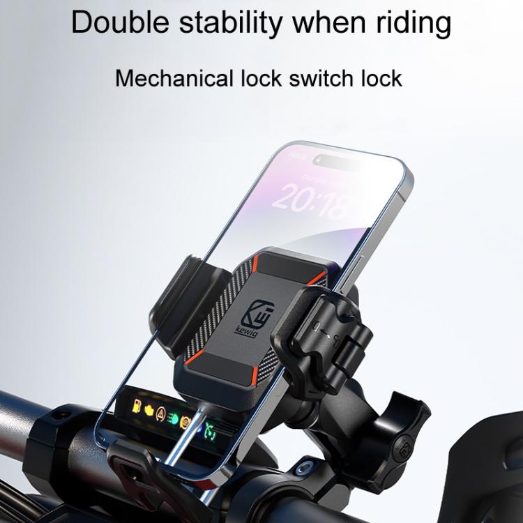 Kewig M33-C3 Outdoor Motorcycle Bike Riding Anti-Theft Shock Absorbing Cell Phone Holder(Rearview Mirror Lever) - free shipping - PMC TechLife - Order now!