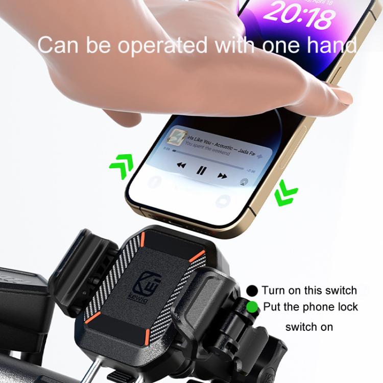 Kewig M33-C2 Outdoor Motorcycle Bike Riding Anti-Theft Shock Absorbing Cell Phone Holder(Mirror Base Model) - free shipping - PMC TechLife - Order now!