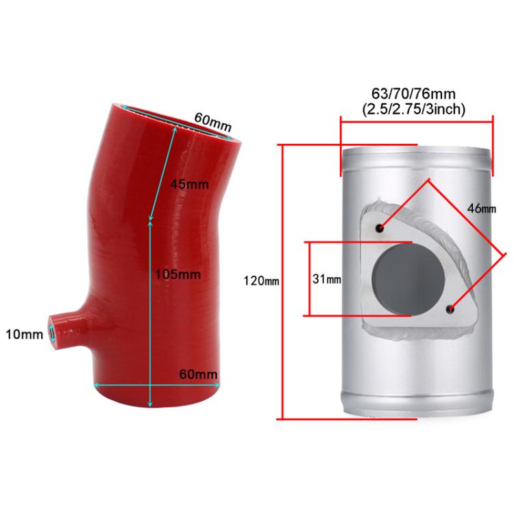 For Mazda 3 / 6 / CX-4 / Axela Car High Flow Cold Air Intake Filter, Specification: 2.0L-70-RD - Air Intake System by PMC TechLife | Online Shopping South Africa | PMC TechLife | Buy Now Pay Later Mobicred