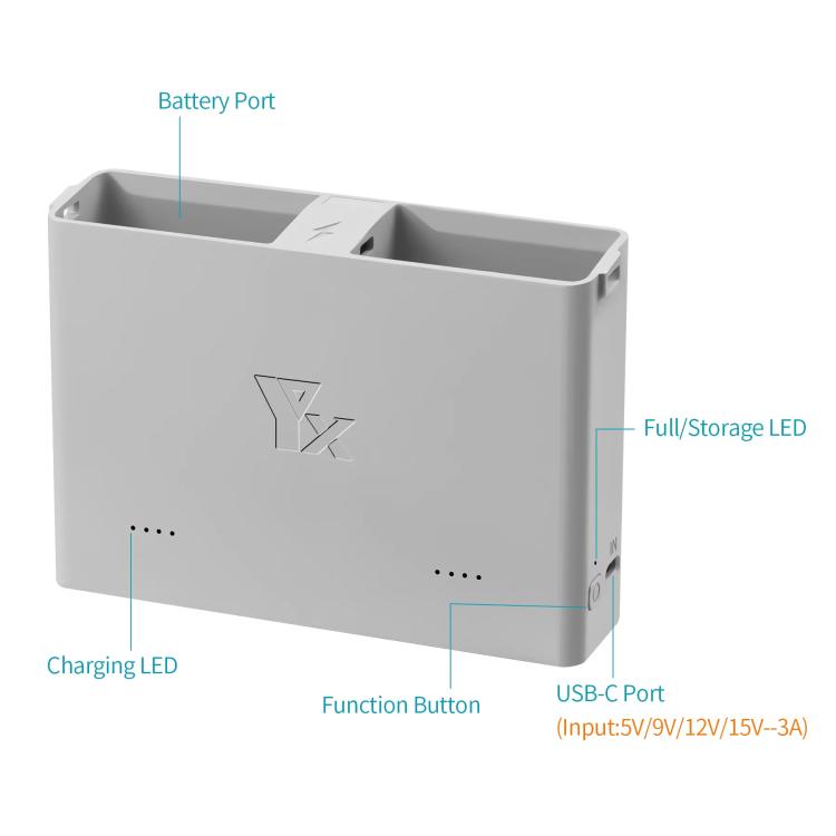 For DJI Mini 4 Pro / Mini 3 Pro / Mini 3 YX  Two-Way Charger Battery Manager(Silver) - free shipping - PMC TechLife - Order now!