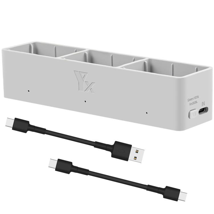 For DJI Avata 2 YX Charger 3-way Charging Butler Supports PD 65W(Silver Gray) - free shipping - PMC TechLife - Order now!