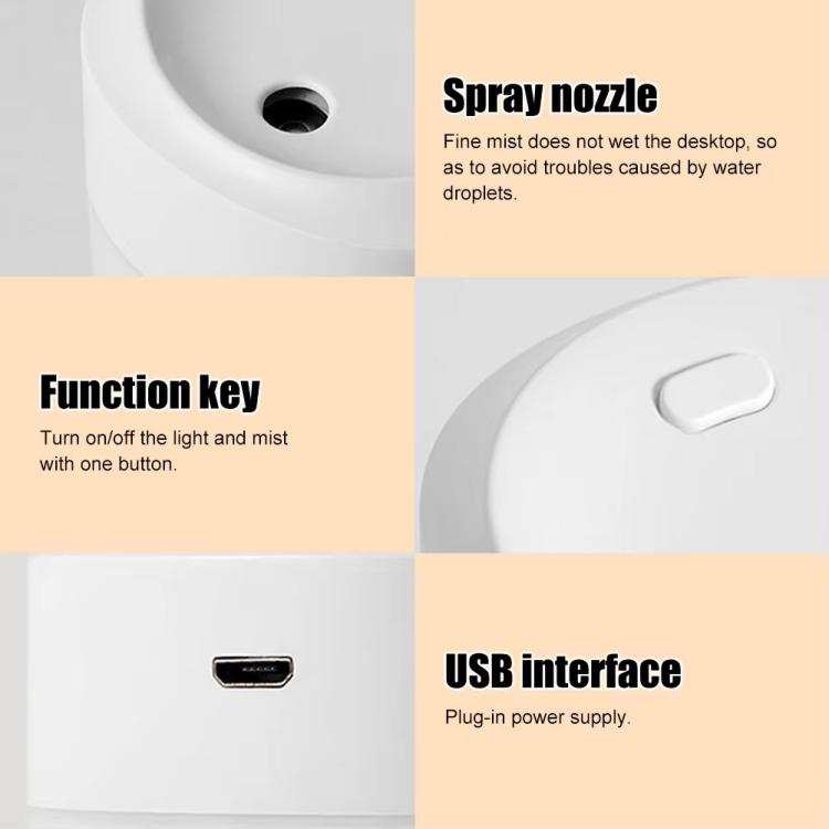 200ml Dazzling Mini USB Humidifier Desktop Car Home Air Humidifier(White) - free shipping - PMC TechLife - Order now!