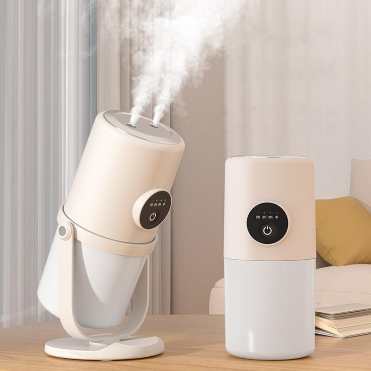 Desktop Dual Port Humidifier Portable Mini Air Purifier With Nightlight, Color: White+Base - free shipping - PMC TechLife - Order now!
