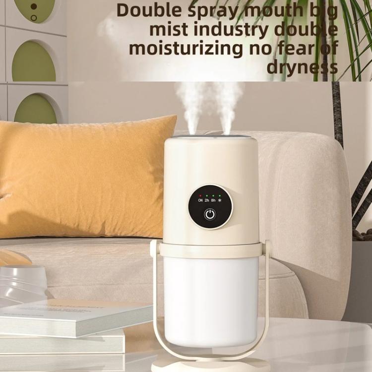 Desktop Dual Port Humidifier Portable Mini Air Purifier With Nightlight, Color: White+Base - free shipping - PMC TechLife - Order now!
