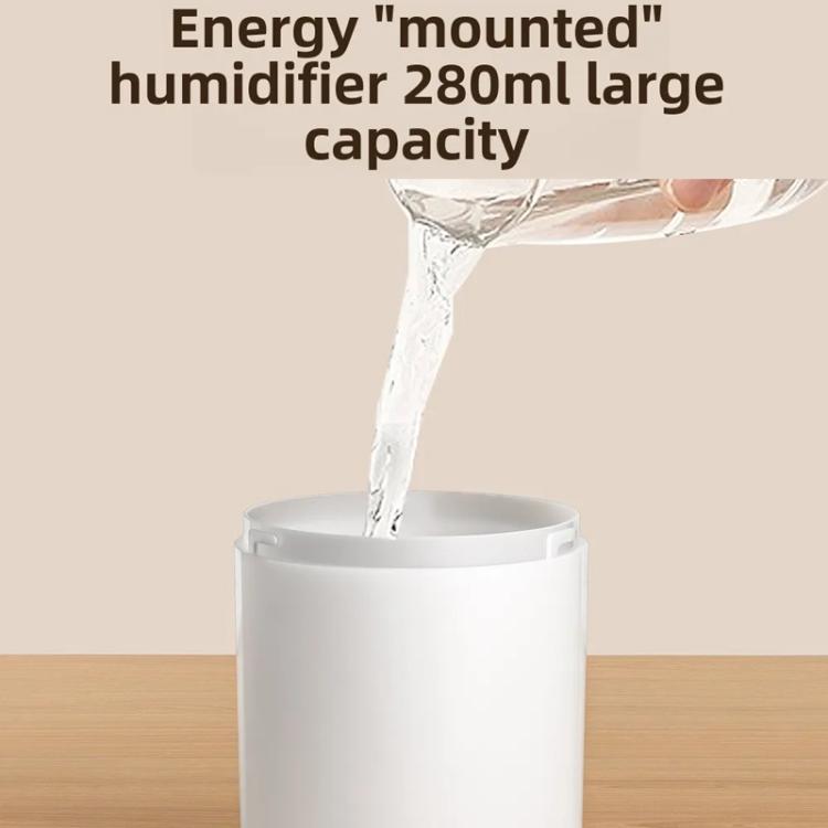 Desktop Dual Port Humidifier Portable Mini Air Purifier With Nightlight, Color: White+Base - free shipping - PMC TechLife - Order now!