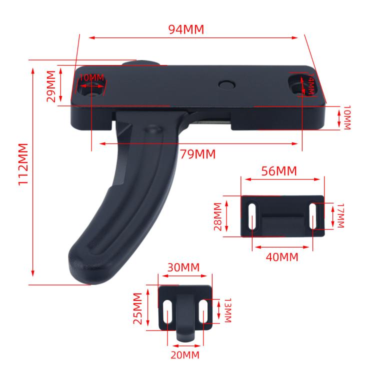 RV Screen Three-section Split Telescopic Rod L-shaped Replacement Handle, Specifications: Left Hand+Right Hand - Door Handles by PMC TechLife | Online Shopping South Africa | PMC TechLife | Buy Now Pay Later Mobicred