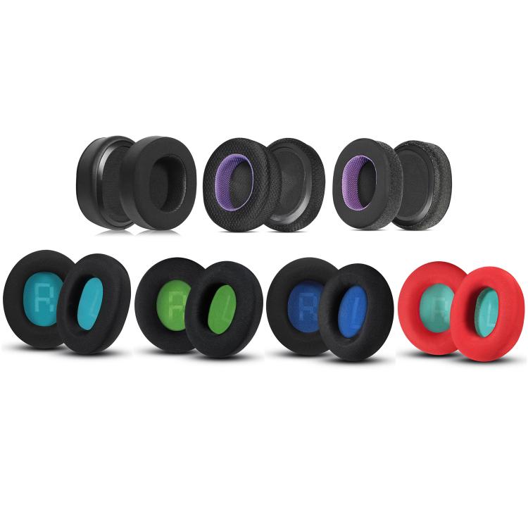 1pair Headset Sponge Earmuffs for SteelSeries Arctis Pro / Arctis 3 / 5 / 7, Color: Black Green Ice Silk - free shipping - PMc TechLife - Order now!
