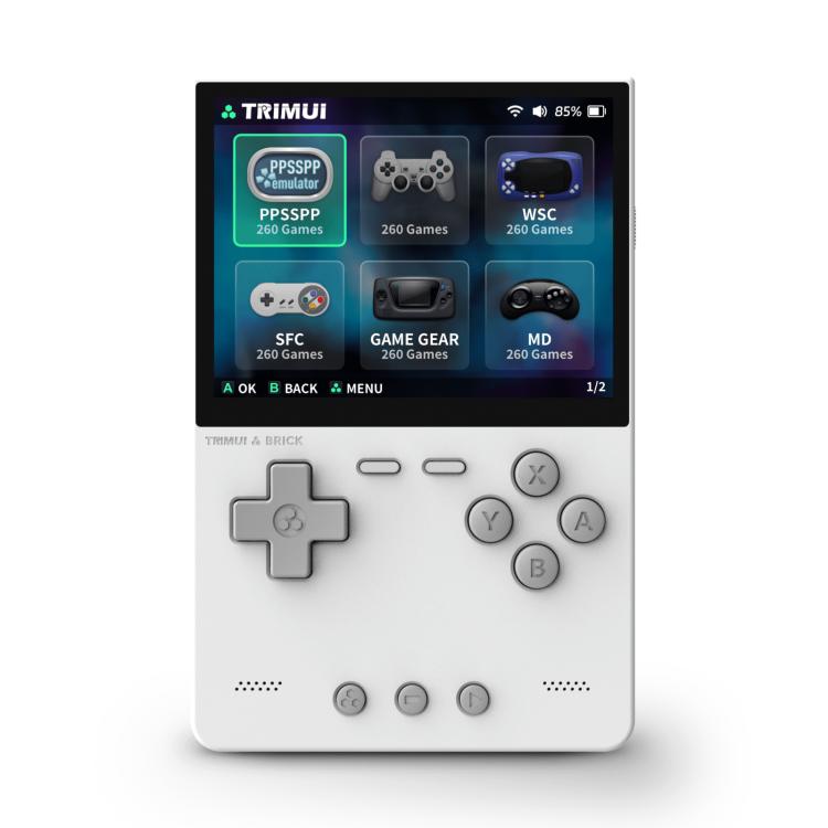 TRIMUI BRICK Open Source Pocket Console Portable Wireless Bluetooth HD Retro Arcade, Size: 256G(White) - free shipping - PMc TechLife - Order now!