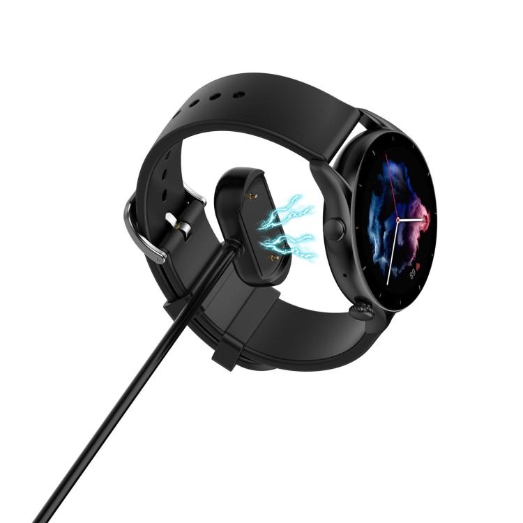 1m Watch Magnetic Charging Cable For Amazfit GTR 4 / GTR 4 Pro / GTS4 / T-Rex 2 / GTR 3 Pro / GTR 3 / GTS3(Black) - Charger by PMC TechLife | Online Shopping South Africa | PMC TechLife | Buy Now Pay Later Mobicred