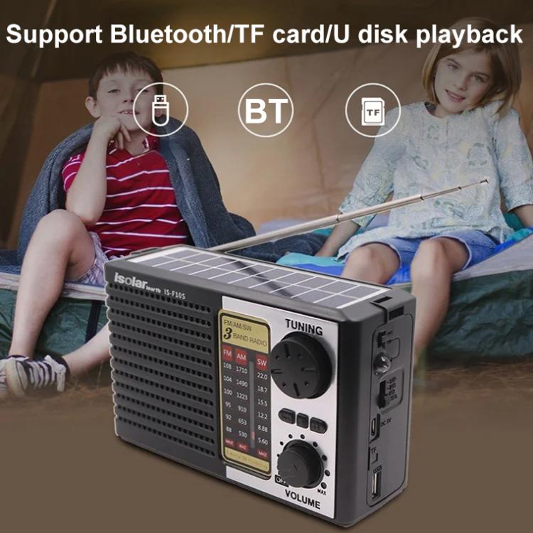 Isolariearth IS-F10S Solar Powered Full-Band FM / AM / SW Radio Bluetooth Speaker with Flashlight - free shipping - PMC TechLife - Order now!