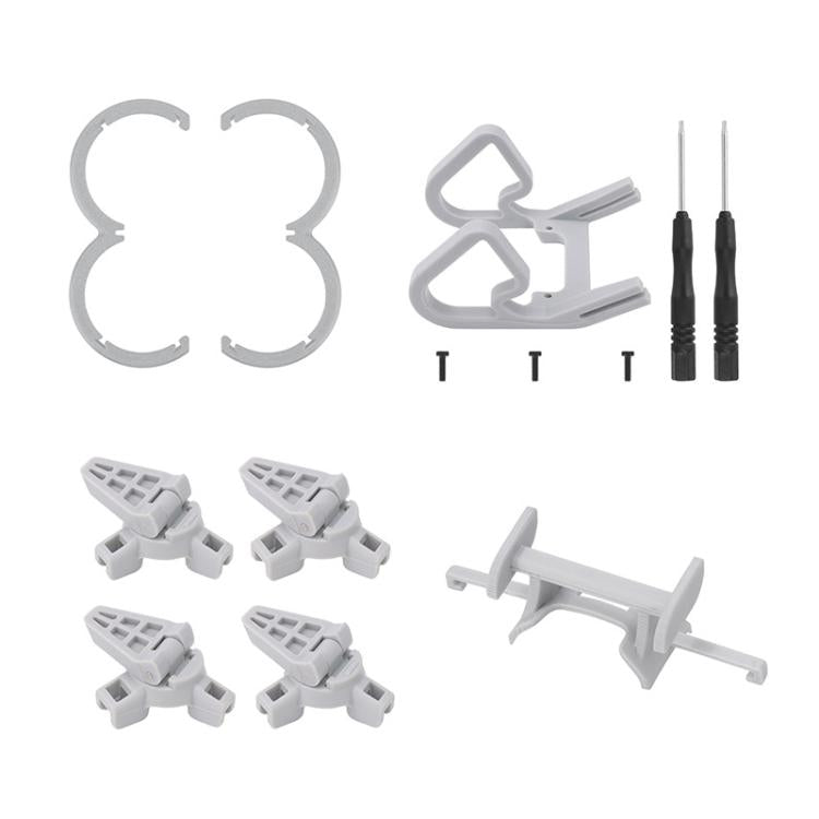 For DJI Neo CQT Impact Protection Cover + Bumper + Folding Stand + Tail Wing 4 In 1 Set(Gray) - free shipping - PMC TechLife - Order now!