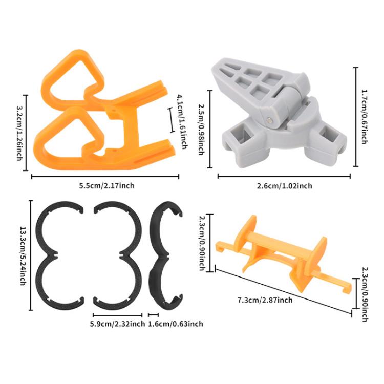 For DJI Neo CQT Impact Protection Cover + Bumper + Folding Stand + Tail Wing 4 In 1 Set(Orange) - free shipping - PMC TechLife - Order now!