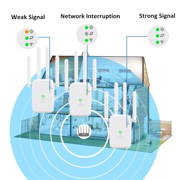 Urant U11 300Mbps 2.4G Wireless Repeater WiFi Signal Amplifier Support WPS Quick Setting EU Plug White - Broadband Amplifiers by Urant | Online Shopping South Africa | PMC TechLife | Buy Now Pay Later Mobicred