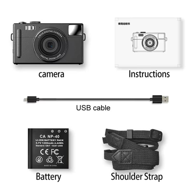 AMKOV CD-R1 24MP HD Pixel Shooting Student Camera 1080P Video Recording CCD Photo Video HD Camera(Pink) - free shipping - PMC TechLife - Order now!