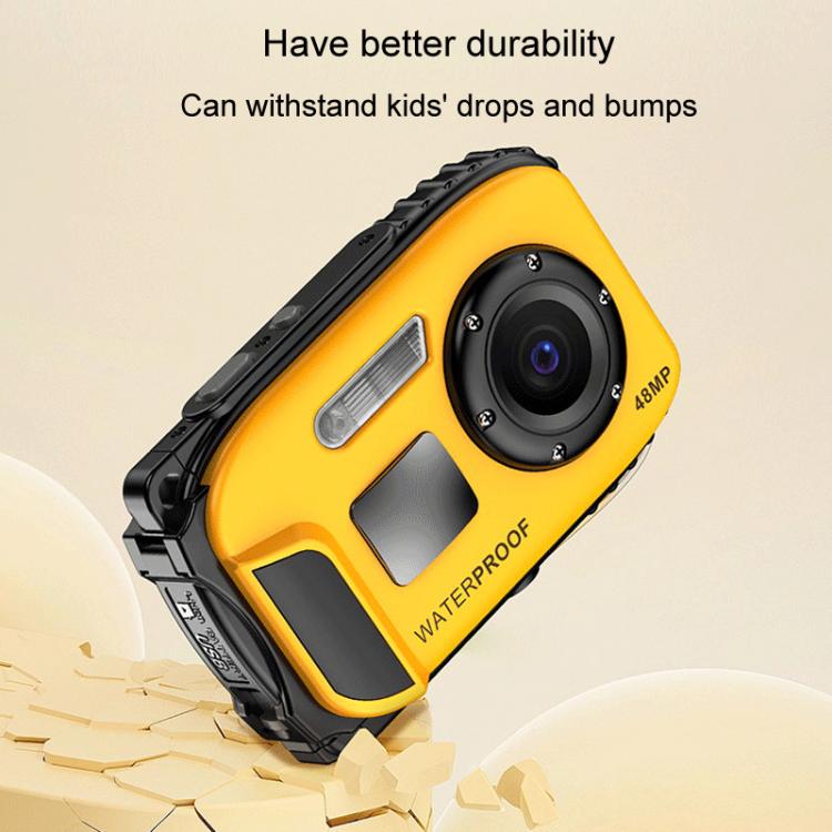 IP68 5m Waterproof Sports Digital Camera Kids Student DV Camera(Yellow) - Video Cameras by PMC TechLife | Online Shopping South Africa | PMC TechLife | Buy Now Pay Later Mobicred