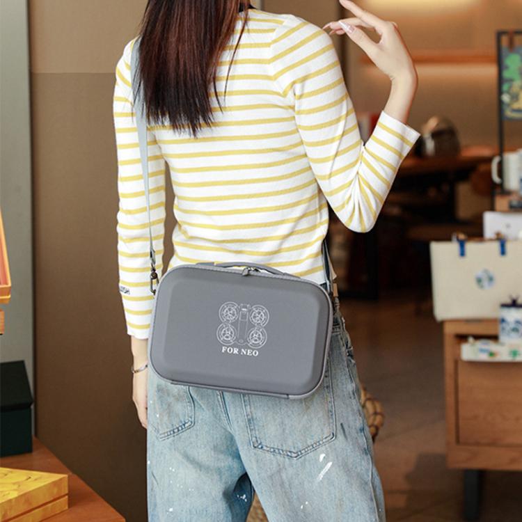 For DJI Neo BKANO NE-010 PU Storage Bag Hard Case Shoulder Bag(Gray) - free shipping - PMC TechLife - Order now!