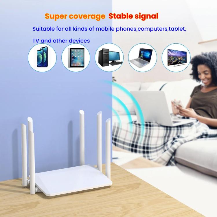 Urant 300Mbps Wireless Router Supports AP Broadband Dial-up With 6x5dB Antenna EU Plug - Wireless Routers by Urant | Online Shopping South Africa | PMC TechLife | Buy Now Pay Later Mobicred
