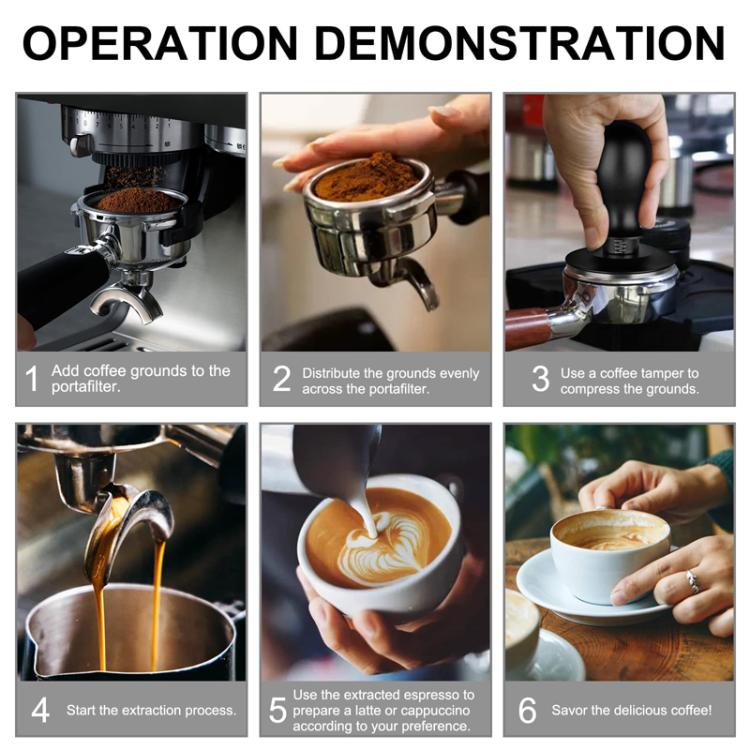 Coffee Constant Pressure Powder Press Adjustable Impact Hammer, Style: Black Thread+Round Base(58mm) - free shipping - PMC TechLife - Order now!