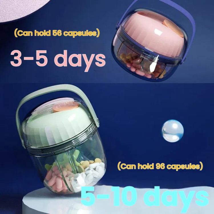 Portable Pill Box Sealed Waterproof Pill Dispenser Drugs Medicine Organizer Dispenser Box, Color: Large Green - free shipping - PMC TechLife - Order now!