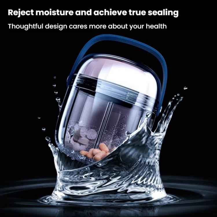 Portable Pill Box Sealed Waterproof Pill Dispenser Drugs Medicine Organizer Dispenser Box, Color: Small Gray - free shipping - PMC TechLife - Order now!