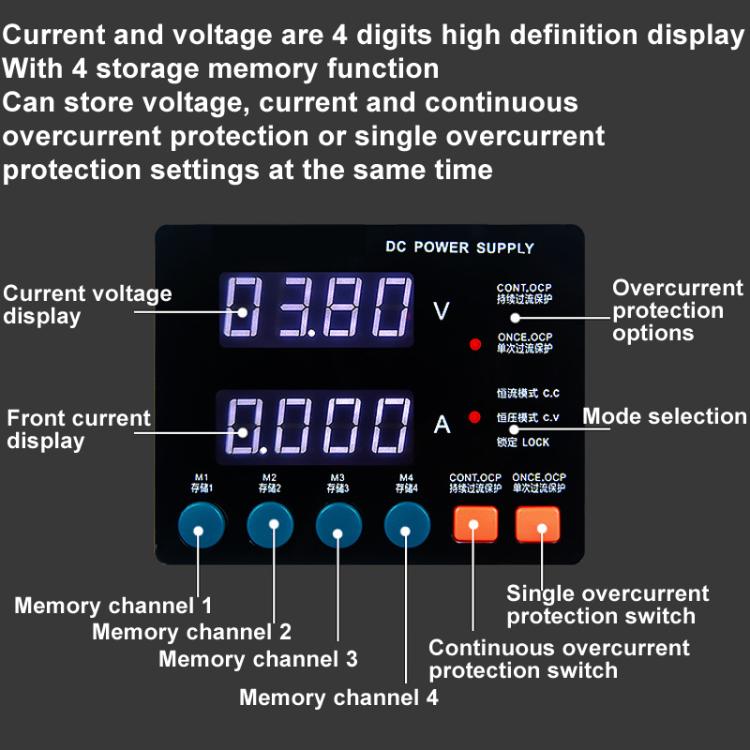 SUGON 3005D 4 Digital Display Power Supply Meter High Power Regulated Power Supply US Plug - free shipping - PMC TechLife - Order now!