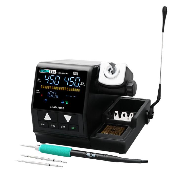 SUGON T60+210 Handle+I/K/IS Tips x 3 Precision Soldering Station Soldering Iron Set Cell Phone Repair Soldering Tool(US Plug) - free shipping - PMc TechLife - Order now!