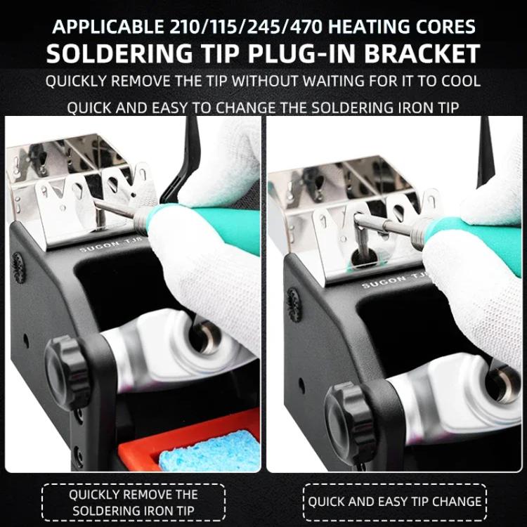 SUGON T60+210 Handle+I/K/IS Tips x 3 Precision Soldering Station Soldering Iron Set Cell Phone Repair Soldering Tool(US Plug) - free shipping - PMc TechLife - Order now!