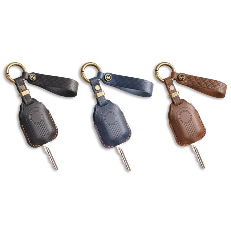 Hallmo For Peugeot Django 150 Motorcycle Natural Cowhide Key Protective Cover(Brown) - free shipping - PMc TechLife - Order now!