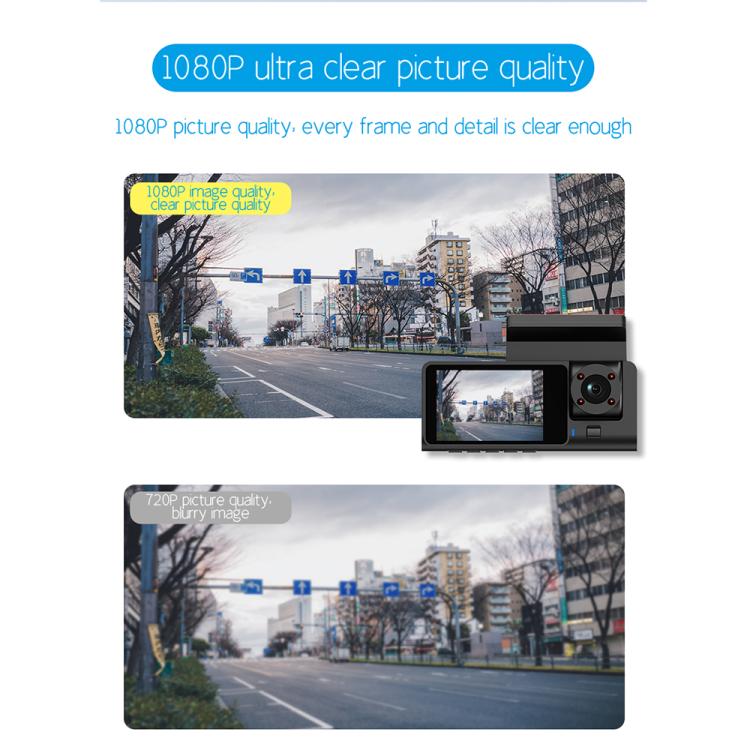 G71 HD 1080P Three-Lens 2.0-Inch Infrared Night Vision Driving Recorder, Spec: No WIFI - Car DVRs by PMc TechLife | Online Shopping South Africa | PMc TechLife | Buy Now Pay Later Mobicred