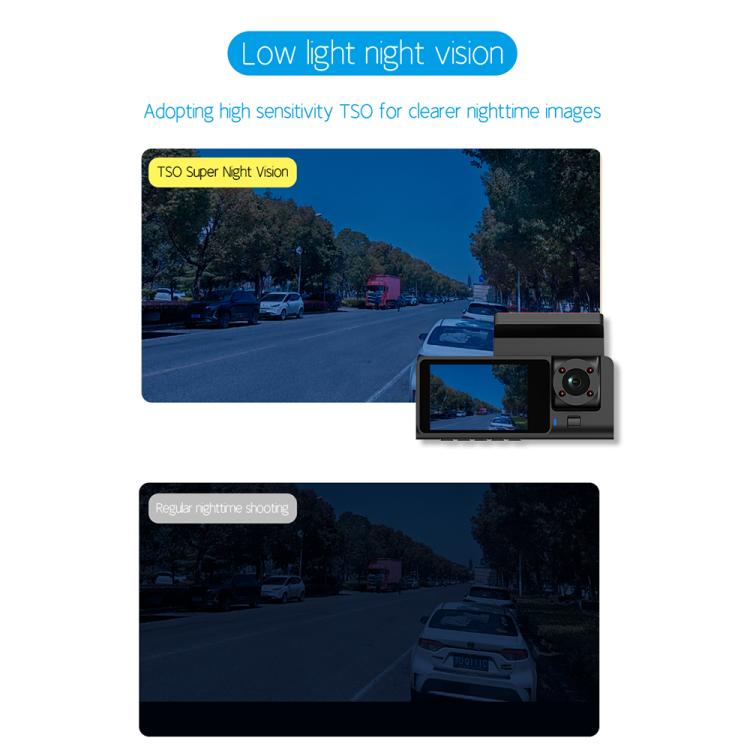 G71 HD 1080P Three-Lens 2.0-Inch Infrared Night Vision Driving Recorder, Spec: WIFI Connection - Car DVRs by PMc TechLife | Online Shopping South Africa | PMc TechLife | Buy Now Pay Later Mobicred