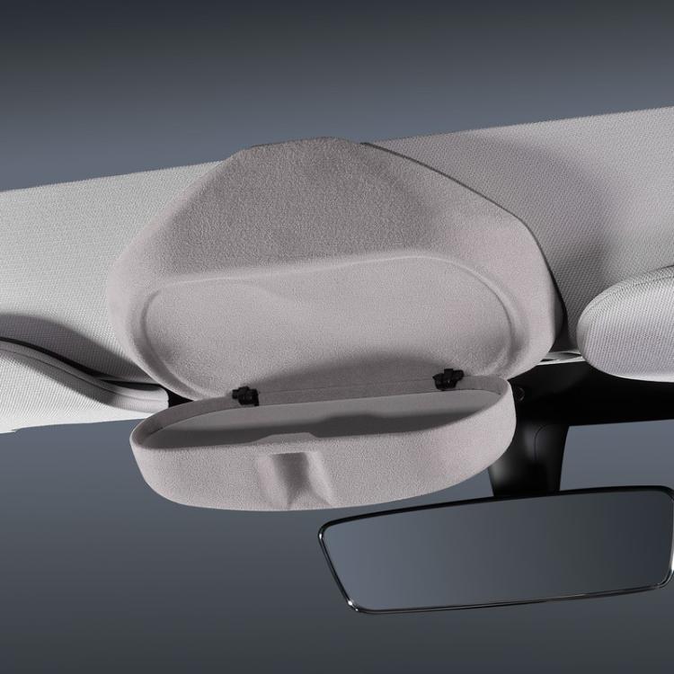 For Tesla Suede Leather Glasses Storage Box, Model: Model Y Beige - Sunglasses & Glasses Clips by PMc TechLife | Online Shopping South Africa | PMc TechLife | Buy Now Pay Later Mobicred