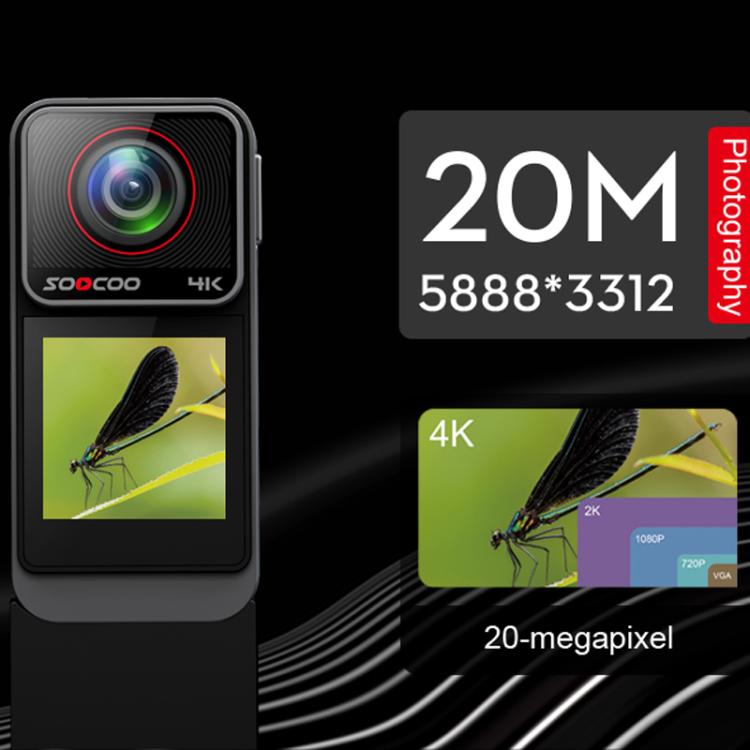 SOOCOO SAW1 Pro No Memory Card 4K HD Anti-Shake Waterproof Motorcycle Riding Recorder Chest Head Mounted Diving Thumb Camera - free shipping - PMC TechLife - Order now!