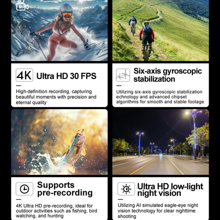 SOOCOO SAW1 Pro With 128G Memory Card 4K HD Anti-Shake Waterproof Motorcycle Riding Recorder Chest Head Mounted Diving Thumb Camera - free shipping - PMC TechLife - Order now!