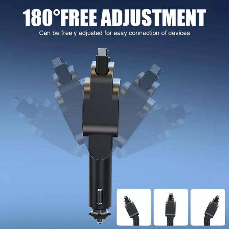 BC97 Dual Retractable Cable Car Charger Automobile Bluetooth MP3 Player - Car Charger by PMc TechLife | Online Shopping South Africa | PMc TechLife | Buy Now Pay Later Mobicred