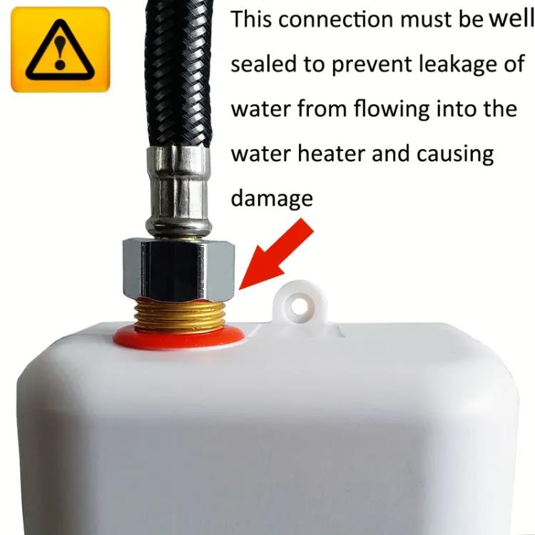 3000W Small Tankless Electric Water Heater For Kitchen Bathroom EU Plug(Gold) - free shipping - PMC TechLife - Order now!