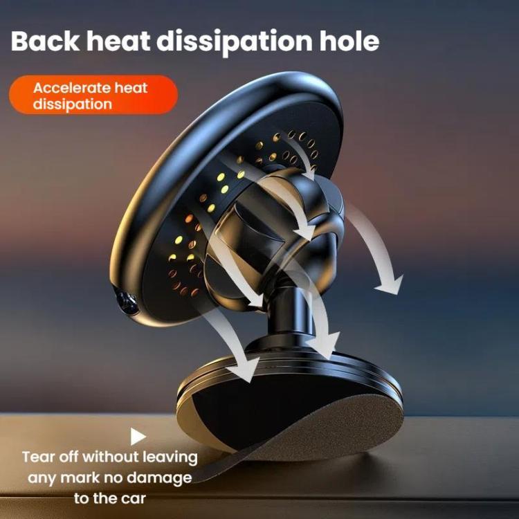 15W Car Magnetic Wireless Charging Phone Holder Alloy Base, Spec: Air Outlet Black - Wireless Charger Holders by PMc TechLife | Online Shopping South Africa | PMc TechLife | Buy Now Pay Later Mobicred