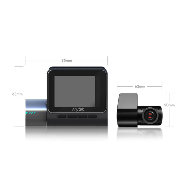 Anytek T3 PRO 2 inch 2K HD Night Vision Car Recorder Hidden Car Camera Front & Rear Dual Recording(Black) - free shipping - PMc TechLife - Order now!