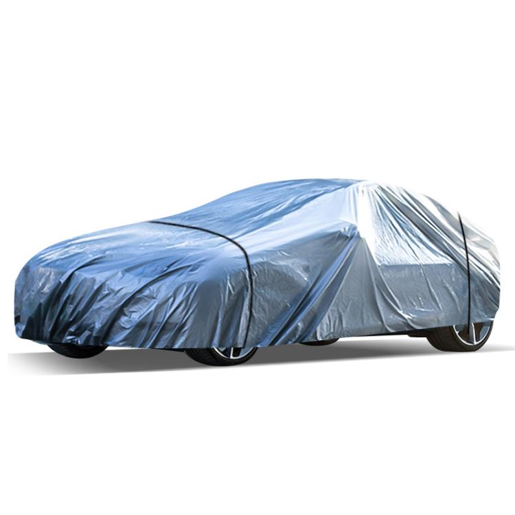 Car PE Film Waterproof And Dustproof Four Seasons Universal Coat Cover, Size: L(Silver Gray) - PE Material by PMC TechLife | Online Shopping South Africa | PMC TechLife | Buy Now Pay Later Mobicred
