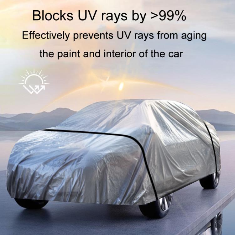 Car PE Film Waterproof And Dustproof Four Seasons Universal Coat Cover, Size: S(Silver Gray) - PE Material by PMC TechLife | Online Shopping South Africa | PMC TechLife | Buy Now Pay Later Mobicred