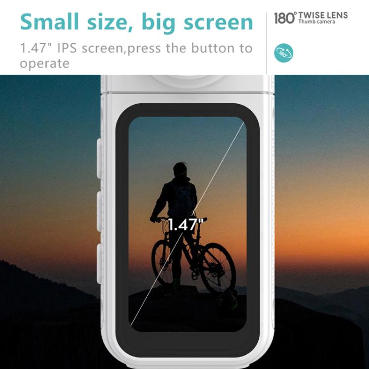 Anytek S70 Magnetic Thumb Sports Camera HD Outdoor Portable Riding Camera(White) - Video Cameras by Anytek | Online Shopping South Africa | PMC TechLife | Buy Now Pay Later Mobicred