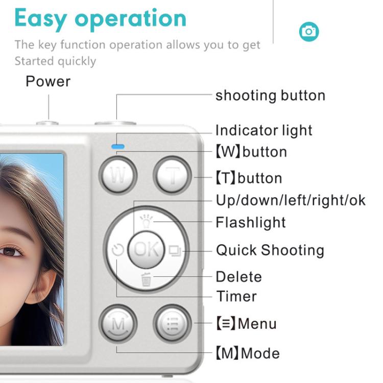 Anytek S7 4K HD Digital Camera Self-Timer Travel Camera Student Kids Card Camera(Black) - free shipping - PMC TechLife - Order now!